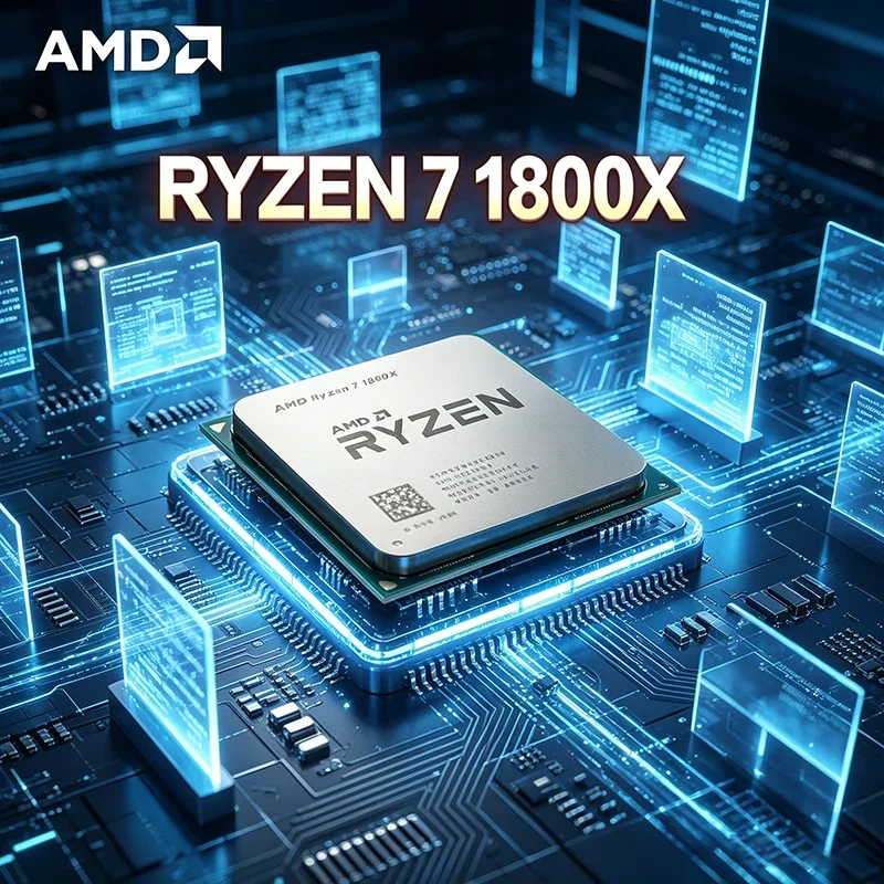 AMD Ryzen 7 1800X CPU 3.60GHz 4.0GHz 95W 8-Core 16-Thread AM4 TDP 95W Processor Loose Pie
AMD Ryzen 7 1800X CPU 3.60GHz 4.0GHz 95W 8-Core 16-Thread AM4 TDP 95W Processor Loose Pie