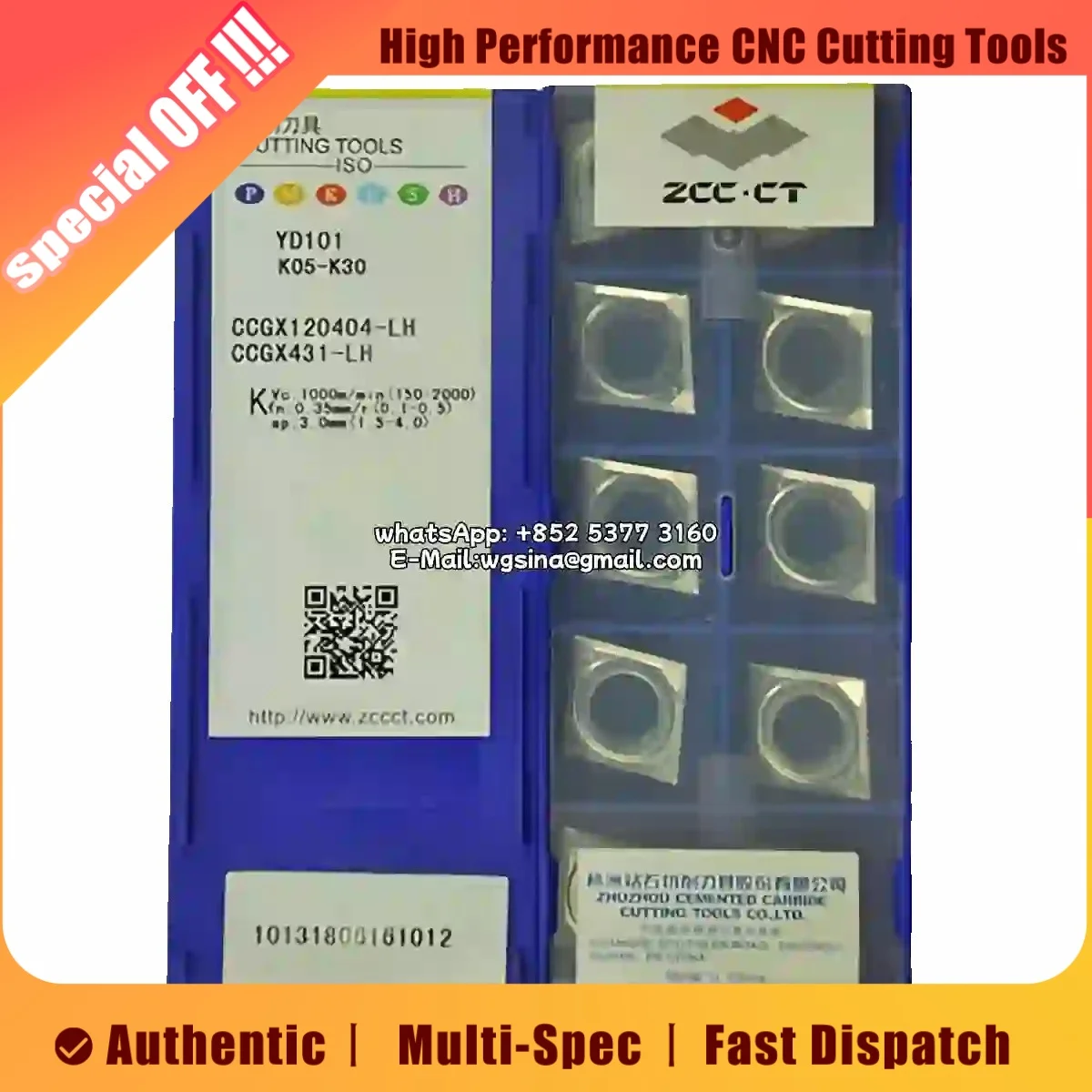 Твердосплавные токарные пластины ZCC CT CCGX CCGX12 CCGX1204 CCGX120408 CCGX09 CCGX120404 CCGX09T304 LH YD101
Твердосплавные токарные пластины ZCC CT CCGX CCGX12 CCGX1204 CCGX120408 CCGX09 CCGX120404 CCGX09T304 LH YD101