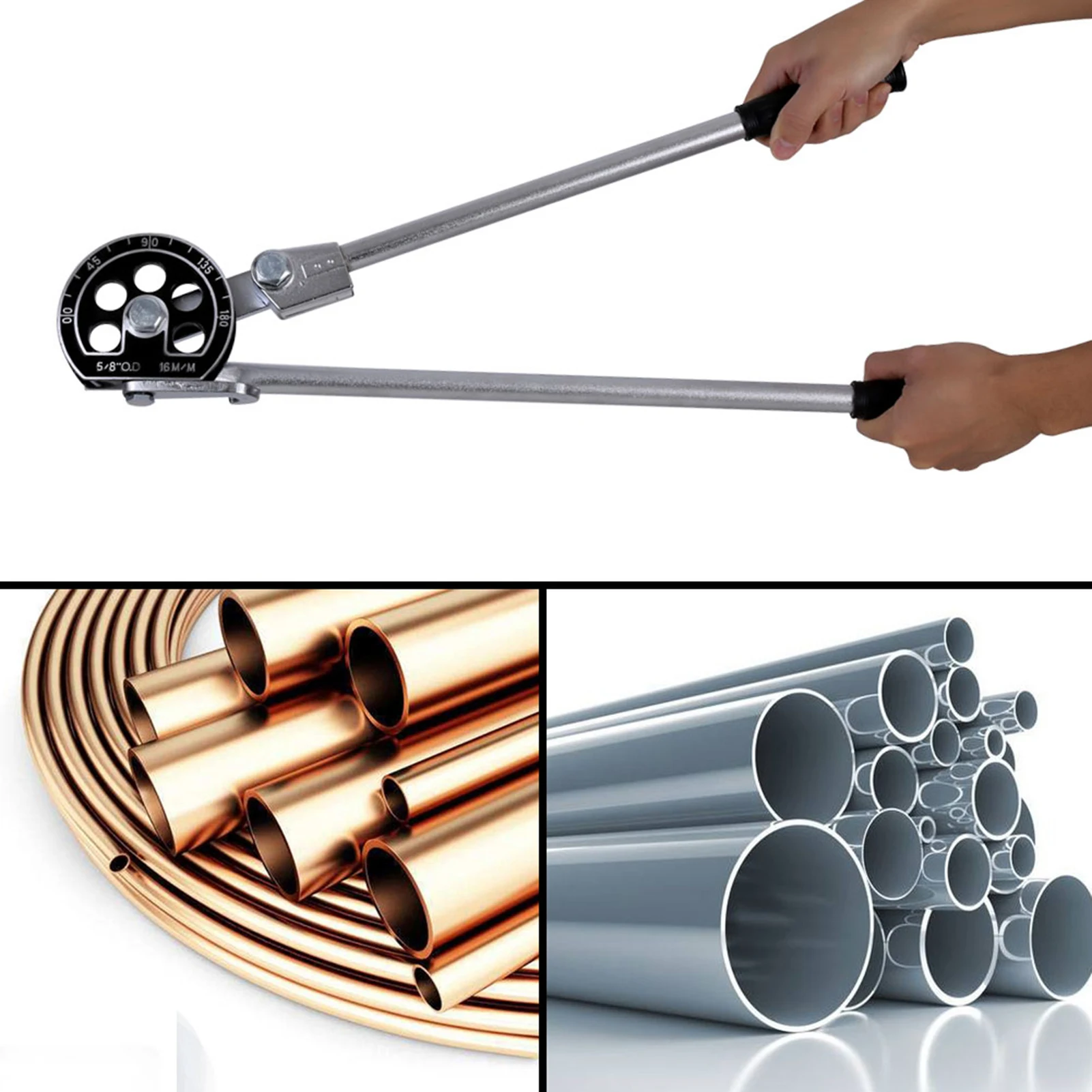 Manual Tube Bender 5/8'' OD (16mm) 180° Tube Bender Bending Tool For Brass Aluminum Pipe
Manual Tube Bender 5/8'' OD (16mm) 180° Tube Bender Bending Tool For Brass Aluminum Pipe