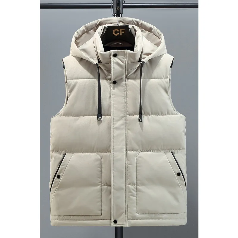 Уличный теплый хлопковый жилет, мужской осенне-зимний новый однотонный жилет, мужской пуховый хлопковый жилет с капюшоном, воротник-стойка, рабочий жилет
Уличный теплый хлопковый жилет, мужской осенне-зимний новый однотонный жилет, мужской пуховый хлопковый жилет с капюшоном, воротник-стойка, рабочий жилет