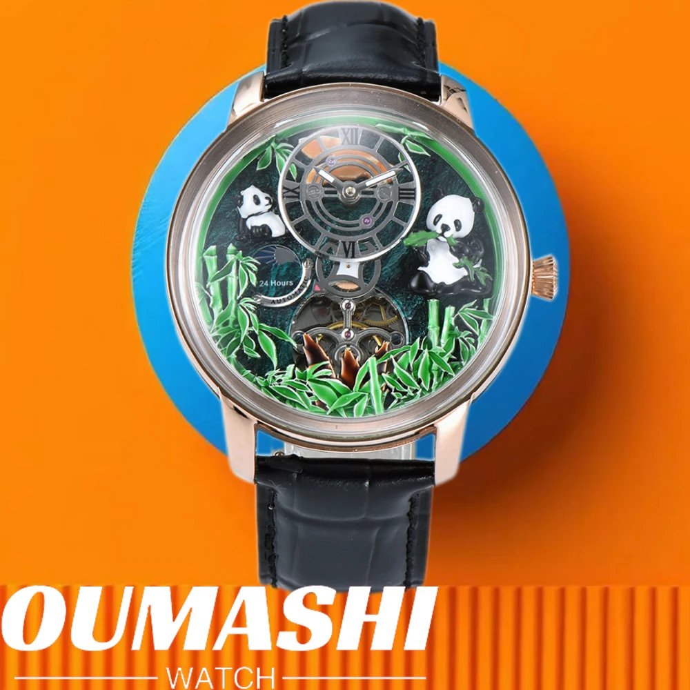 46mm Watches Luxury Fashion Personality Waterproof Panda Mechanical Men's watch Serpentine men's automatic tourbillon
46mm Watches Luxury Fashion Personality Waterproof Panda Mechanical Men's watch Serpentine men's automatic tourbillon