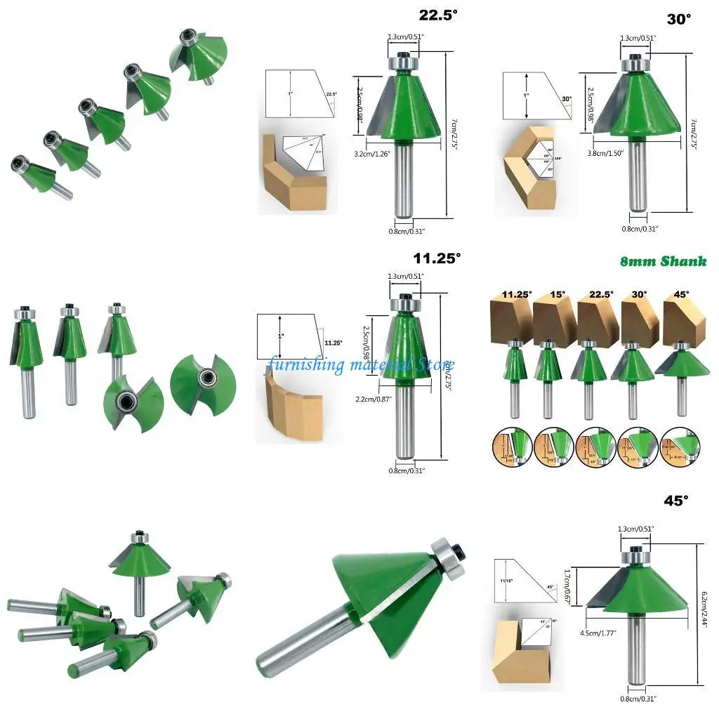 Y5GD 5 шт. 8 мм хвостовик фрезы портативные фрезы для фасок 11,25 15 22,5 30 45°
Y5GD 5 шт. 8 мм хвостовик фрезы портативные фрезы для фасок 11,25 15 22,5 30 45°