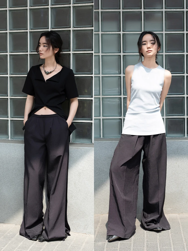 Zhechee Nylon Ice Sensation Ultra Low Waist Wide Leg Pants Sunscreen Bellovi Pants Casual Trousers for Women Summer 2025
Zhechee Nylon Ice Sensation Ultra Low Waist Wide Leg Pants Sunscreen Bellovi Pants Casual Trousers for Women Summer 2025