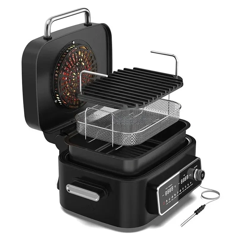 6L Air Fryer Grill Combo Smokeless Indoor Electric Grill with Air Fryer Roast Bake Dehydrate Cyclonic Grilling Technology
6L Air Fryer Grill Combo Smokeless Indoor Electric Grill with Air Fryer Roast Bake Dehydrate Cyclonic Grilling Technology