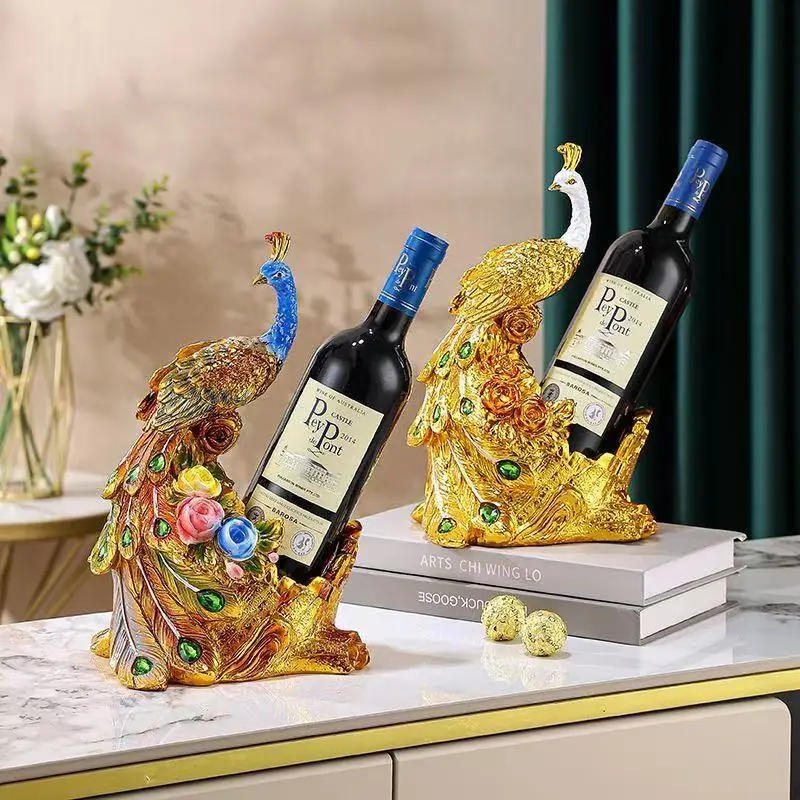 High End Wine Rack Resin Material Electroplating Process Peacock Nesting With Happiness Health Significance Is The Perfect Gift
High End Wine Rack Resin Material Electroplating Process Peacock Nesting With Happiness Health Significance Is The Perfect Gift