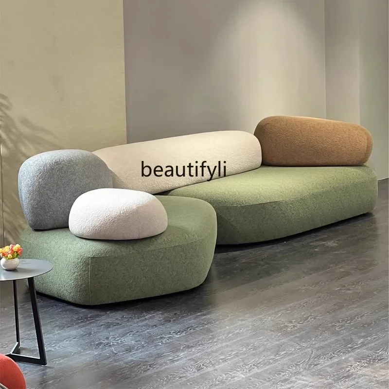 Creative pebble sofa combination module special-shaped size apartment rock design curved stone sofa
Creative pebble sofa combination module special-shaped size apartment rock design curved stone sofa