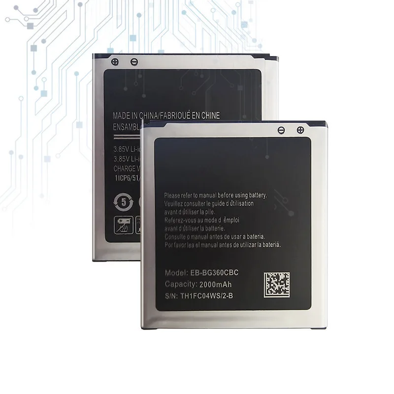Mobile Phone Battery for Samsung Galaxy Core Prime G360 G361F G361H G360H/F LTE SM-G3606 G3606 G3608 G3609 EB-BG360CBC 2000mAh
Mobile Phone Battery for Samsung Galaxy Core Prime G360 G361F G361H G360H/F LTE SM-G3606 G3606 G3608 G3609 EB-BG360CBC 2000mAh