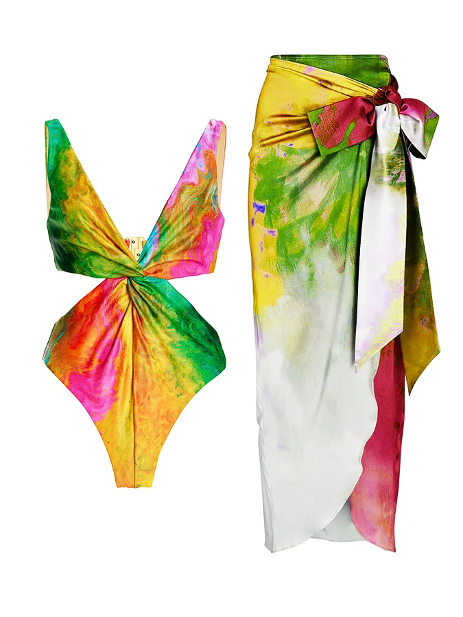Smudged Printed Women's Swimwear V Neck Beach Exit One Piece Swimsuits Gradient Cover Up Sexy 2023 New Bathing Suits
Smudged Printed Women's Swimwear V Neck Beach Exit One Piece Swimsuits Gradient Cover Up Sexy 2023 New Bathing Suits