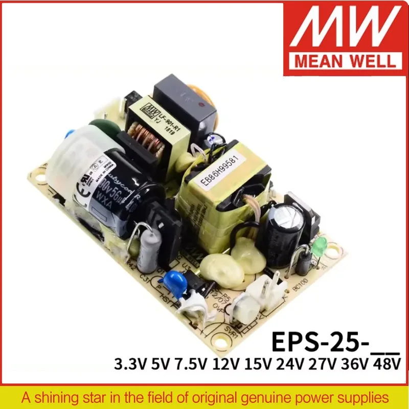 Импульсный источник питания MEAN WELL 25 Вт с одним выходом EPS-25-3,3 В/5 В/7,5 В/12 В/15 В/24 В/27 В/36 В/48 В
Импульсный источник питания MEAN WELL 25 Вт с одним выходом EPS-25-3,3 В/5 В/7,5 В/12 В/15 В/24 В/27 В/36 В/48 В