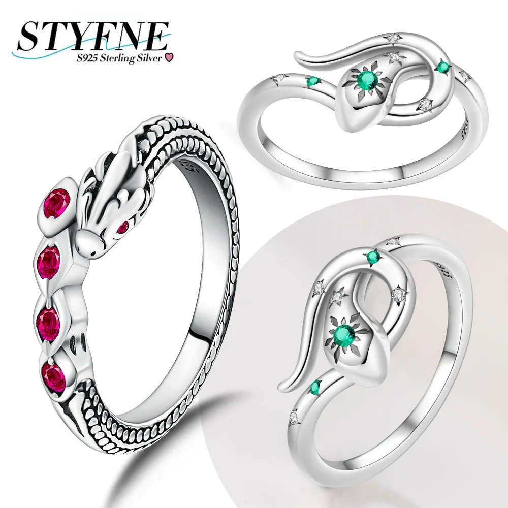925 Sterling Silver Year of The Snake Medusa Spirit Snake Green Zircon Original Open Ring for Women's High-end Fine Jewelry Gift
925 Sterling Silver Year of The Snake Medusa Spirit Snake Green Zircon Original Open Ring for Women's High-end Fine Jewelry Gift
