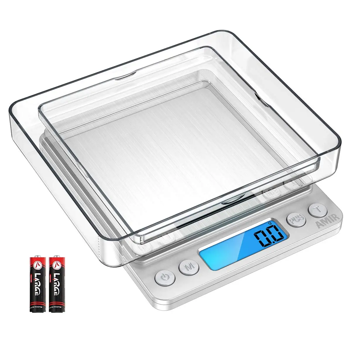 Digital Kitchen Scale 3000g/0.1g, Mini Food Scale with Backlit LCD, Tare & PCS Functions, Stainless Steel, Batteries Included
Digital Kitchen Scale 3000g/0.1g, Mini Food Scale with Backlit LCD, Tare & PCS Functions, Stainless Steel, Batteries Included