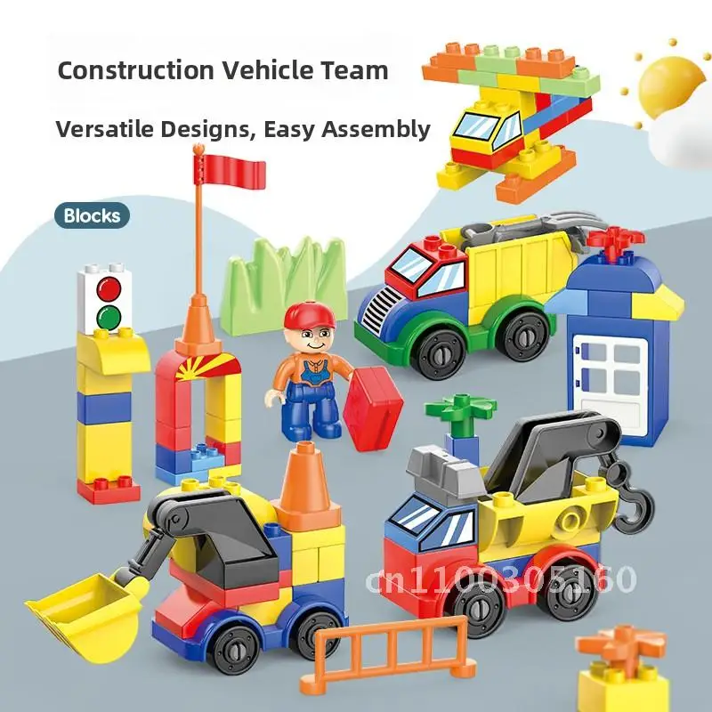 Construction vehicle building blocks play house, children's puzzle assembly toys
Construction vehicle building blocks play house, children's puzzle assembly toys