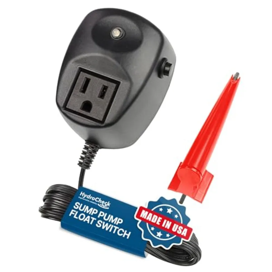 Sump pump float switch for sump pump applications, made of durable plastic, gray color, features smart button, built-in alarms,
Sump pump float switch for sump pump applications, made of durable plastic, gray color, features smart button, built-in alarms,