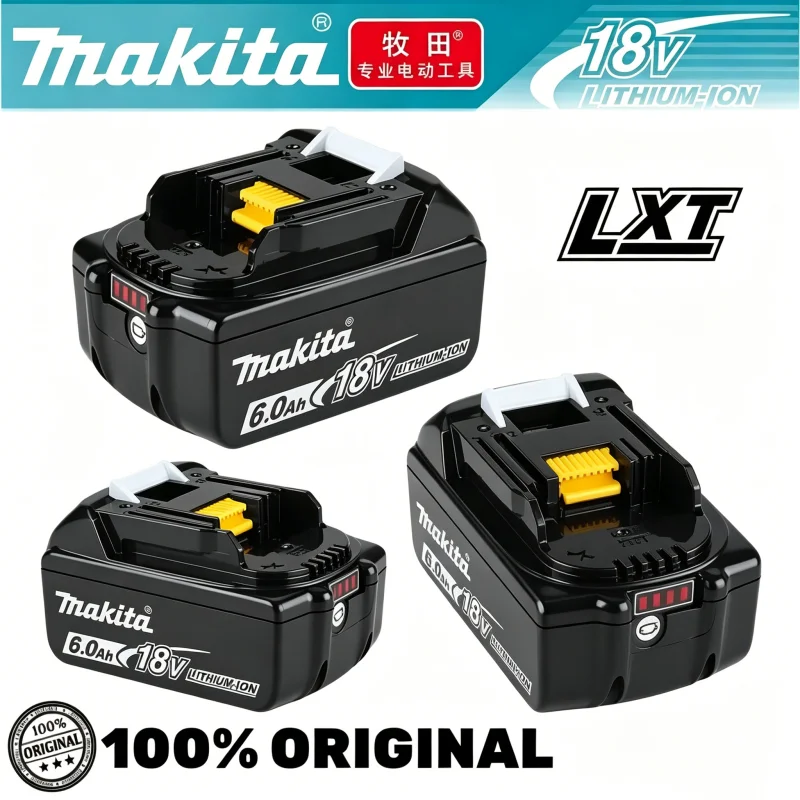 Makita Original Lithium ion Rechargeable Battery 18V 6000mAh 18v Replacement Batteries BL1860 BL1830 BL1850 BL1860B
Makita Original Lithium ion Rechargeable Battery 18V 6000mAh 18v Replacement Batteries BL1860 BL1830 BL1850 BL1860B