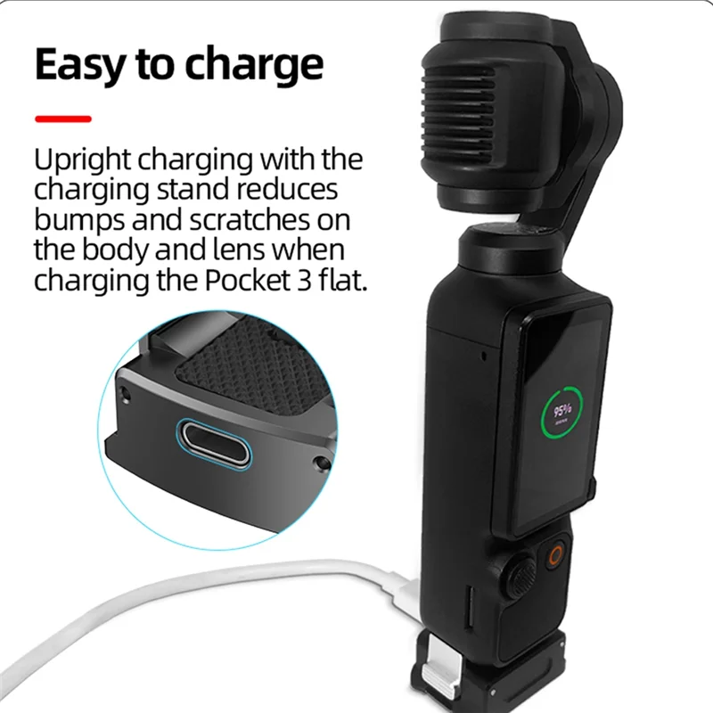Upgraded Portable Charging Adapter Base For OSMO Pocket 3 Type-C Adapter Connector Fixed Holder Tripod Gimbal Camera Accessories
Upgraded Portable Charging Adapter Base For OSMO Pocket 3 Type-C Adapter Connector Fixed Holder Tripod Gimbal Camera Accessories