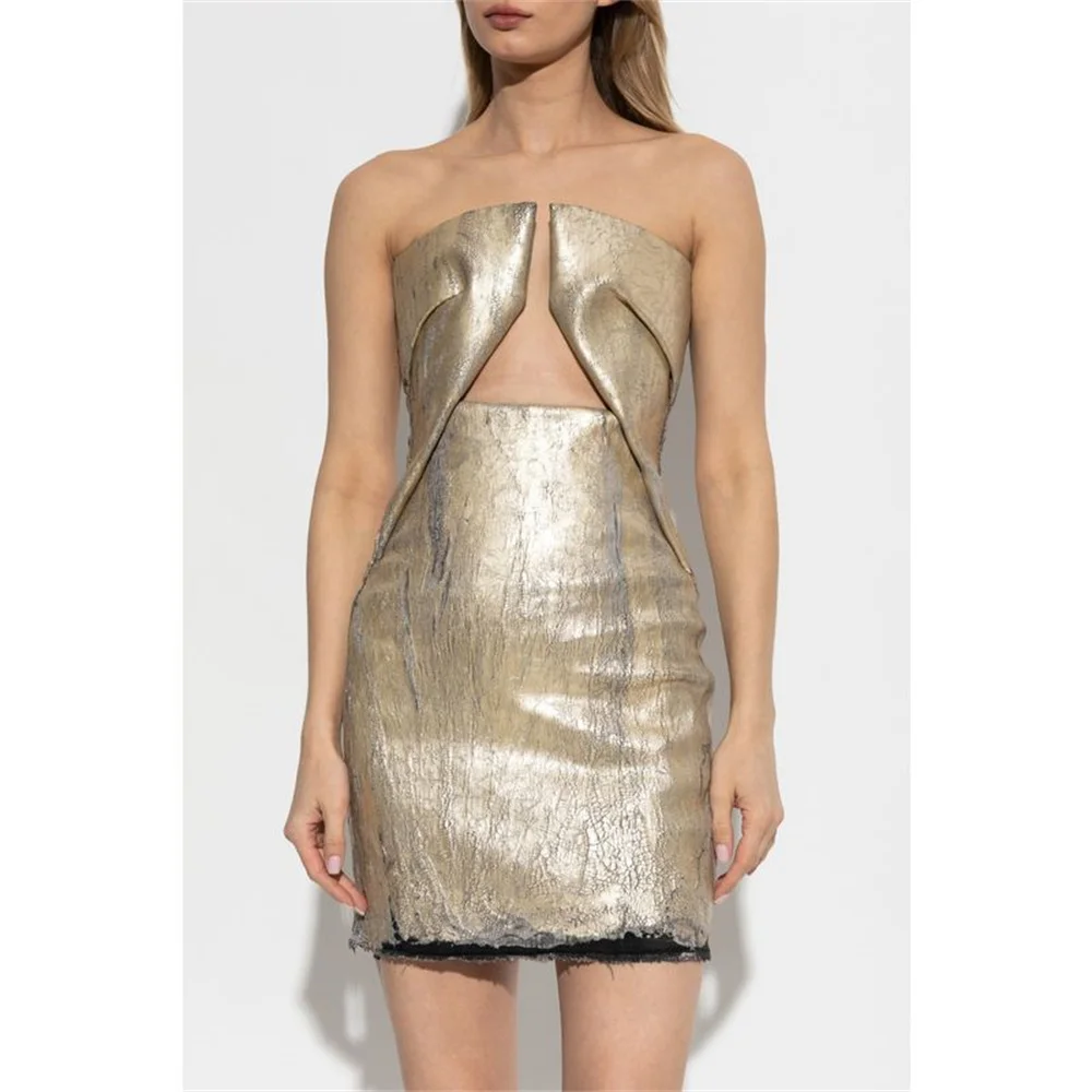 2025 Summer Women's Sexy Tube Top Dress with Gold-Tone Corset for Women y2k New Fashion High Quality Party Dress bra
2025 Summer Women's Sexy Tube Top Dress with Gold-Tone Corset for Women y2k New Fashion High Quality Party Dress bra
