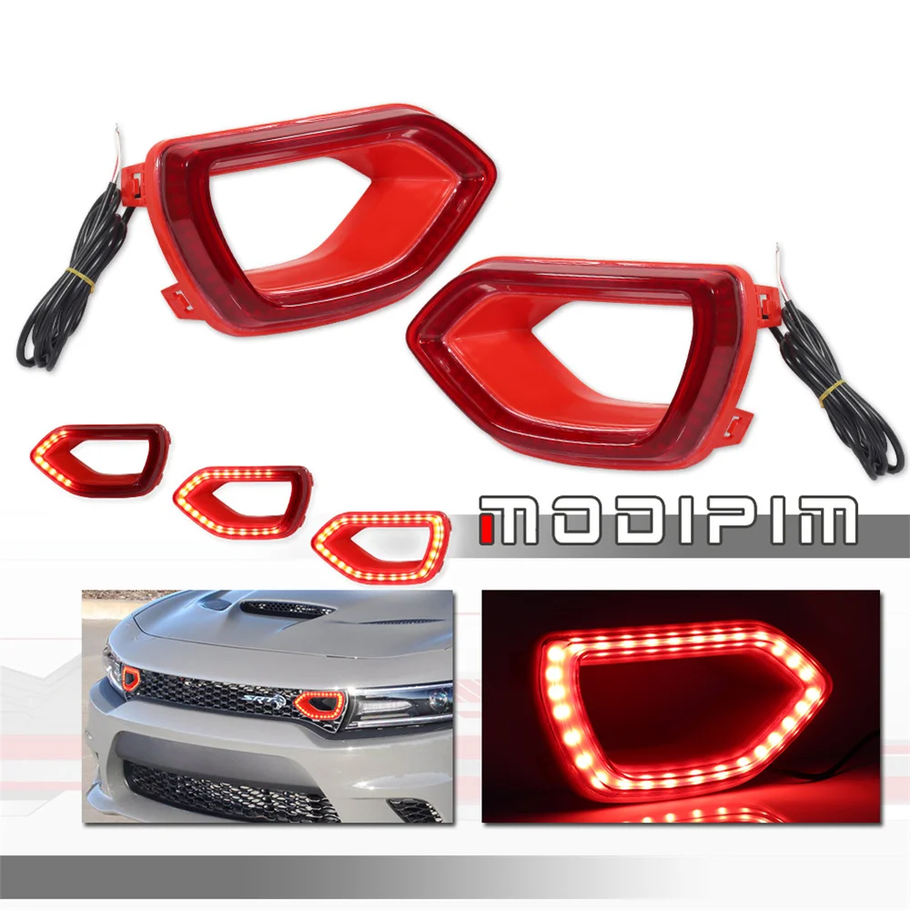 Red LED Car Front Grill Sequential Turn Signal Lights DRL Running/Driving Lights For Dodge Charger Daytona SXT R/T SRT Scat Pack
Red LED Car Front Grill Sequential Turn Signal Lights DRL Running/Driving Lights For Dodge Charger Daytona SXT R/T SRT Scat Pack