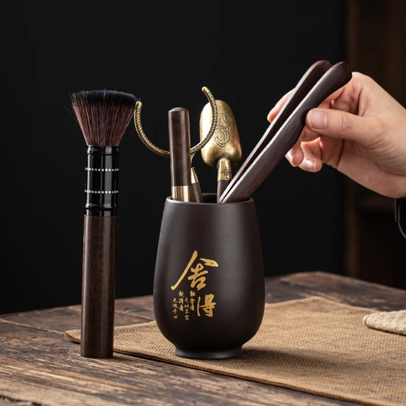 Bla Ebony Tea Strainer Clip Tea Knife Cup Fork Tea Spoon Pot Pen Tea Ceremony Accories Purple Clay Office Home Use
Bla Ebony Tea Strainer Clip Tea Knife Cup Fork Tea Spoon Pot Pen Tea Ceremony Accories Purple Clay Office Home Use
