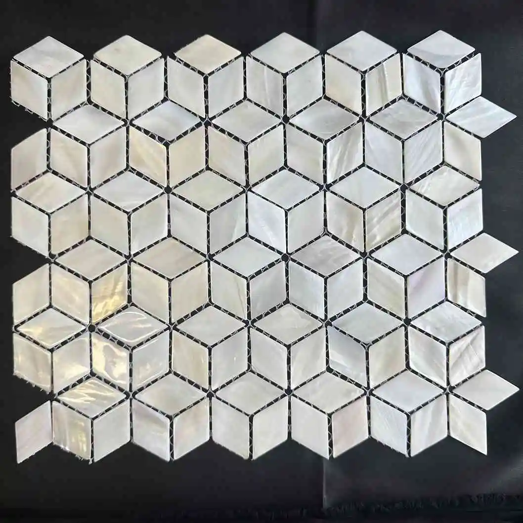 diamond shape Shell Mosaic Tile Natural White Mother of Pearl Wall Backsplash Bathroom Tiles MOP191 sheet
diamond shape Shell Mosaic Tile Natural White Mother of Pearl Wall Backsplash Bathroom Tiles MOP191 sheet