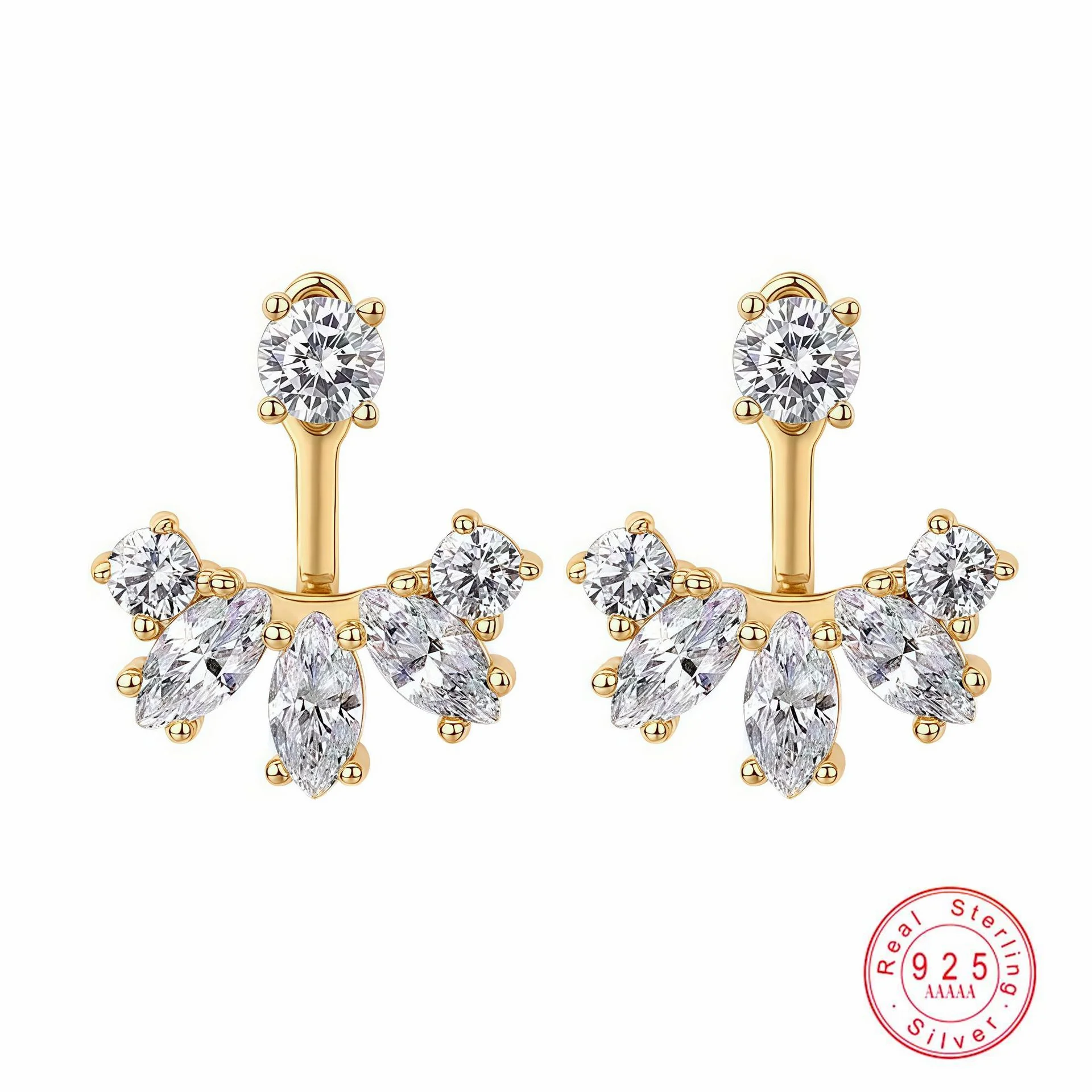 Серьги-подвески из серебра 925 пробы с позолотой 18K и муассанитом огранки «маркиз» для женщин: для свадьбы, помолвки, вечеринки, повседневной носки
Серьги-подвески из серебра 925 пробы с позолотой 18K и муассанитом огранки «маркиз» для женщин: для свадьбы, помолвки, вечеринки, повседневной носки