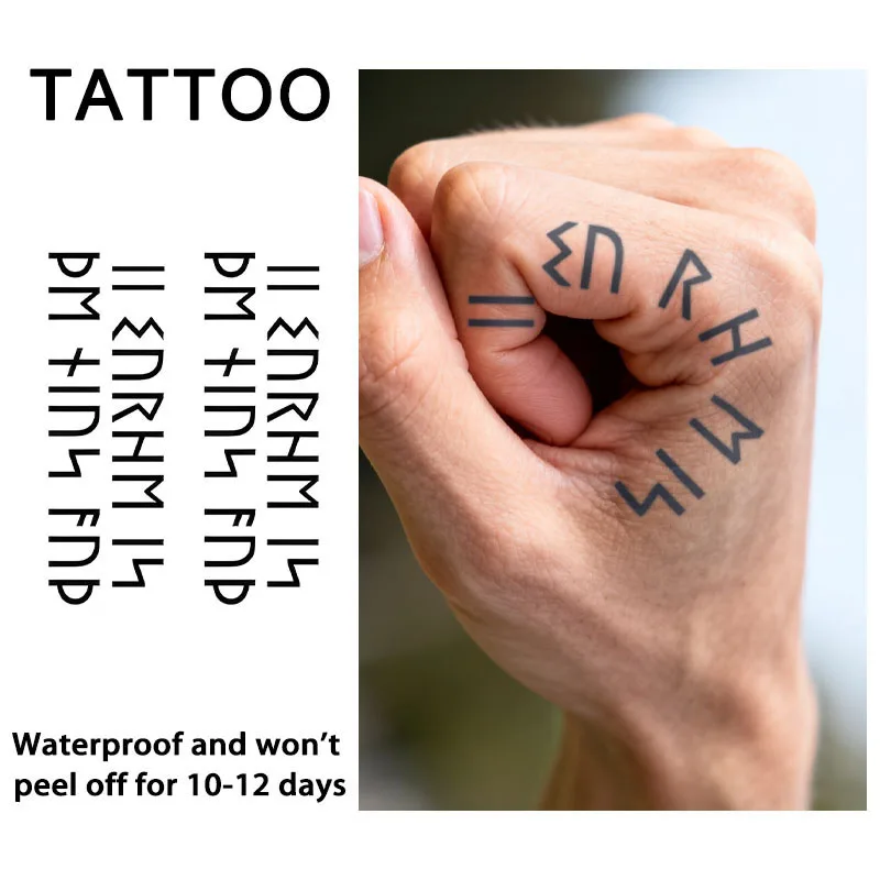 Trendy herbal juice letter tattoo stickers, waterproof and sweatproof, realistic temporary tattoo stickers for palms.
Trendy herbal juice letter tattoo stickers, waterproof and sweatproof, realistic temporary tattoo stickers for palms.