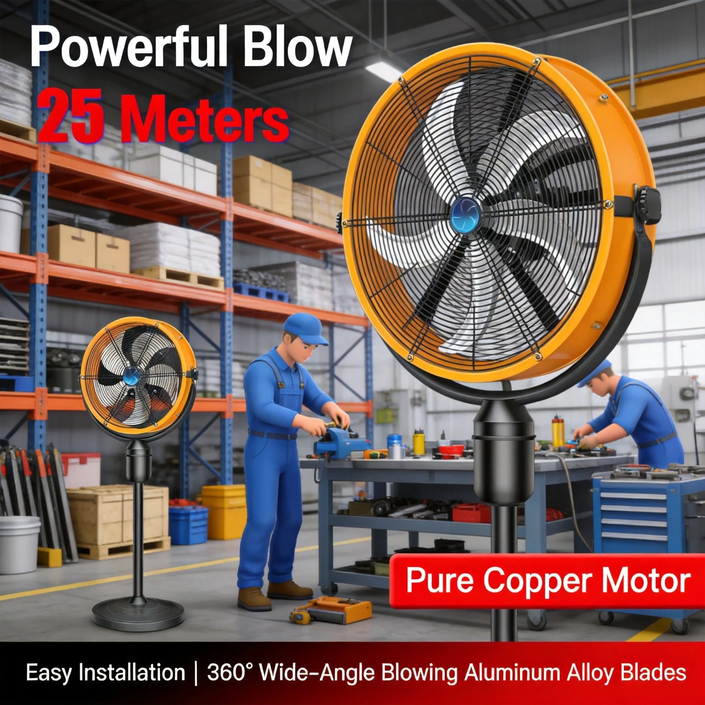 High Power Industrial Horn Fan Strong Wind Shaking Floor Fan For Factory Commercial Use
High Power Industrial Horn Fan Strong Wind Shaking Floor Fan For Factory Commercial Use