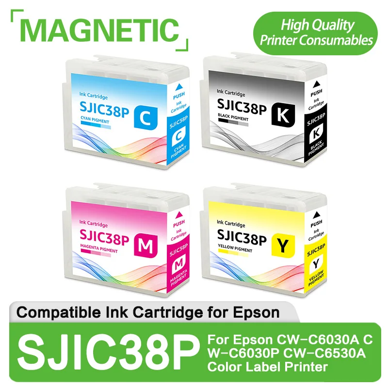 SJIC38P Compatible Ink Cartridge With Pigment Ink For Epson ColorWorks CW-C6030A CW-C6030P CW-C6530A Color Label Printer
SJIC38P Compatible Ink Cartridge With Pigment Ink For Epson ColorWorks CW-C6030A CW-C6030P CW-C6530A Color Label Printer
