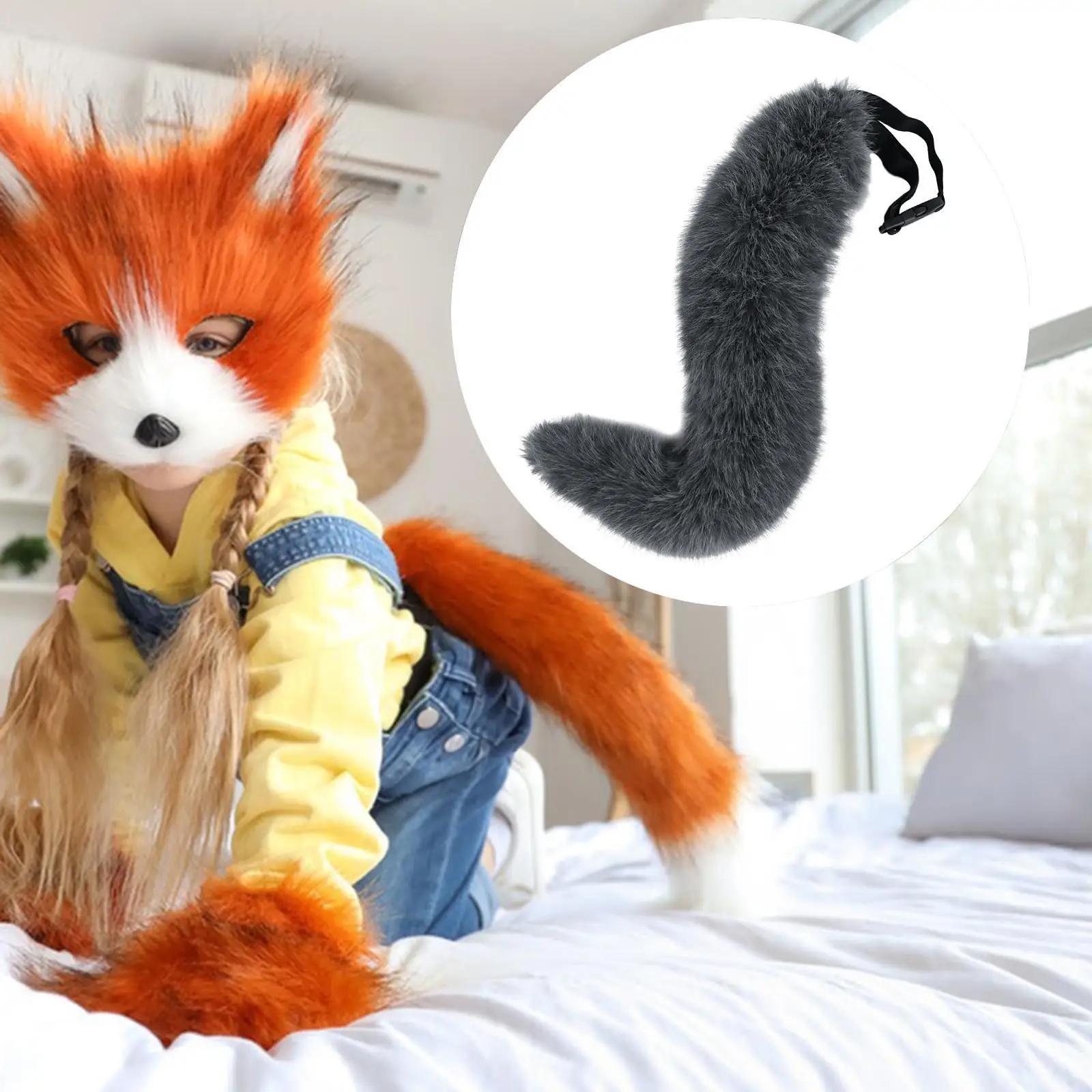 Faux Animal Tail Costume Pretend Cat Squirrel Tail for Stage Masquerade
Faux Animal Tail Costume Pretend Cat Squirrel Tail for Stage Masquerade