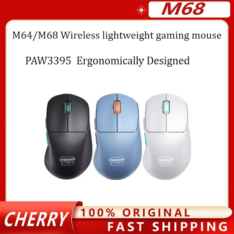 Беспроводная мышь CHERRY M68 M64, двойной режим, 53 г, легкая, Paw3395, эргономичный дизайн, мышь, длительный срок службы батареи, киберспортивная игра с низкой задержкой
Беспроводная мышь CHERRY M68 M64, двойной режим, 53 г, легкая, Paw3395, эргономичный дизайн, мышь, длительный срок службы батареи, киберспортивная игра с низкой задержкой