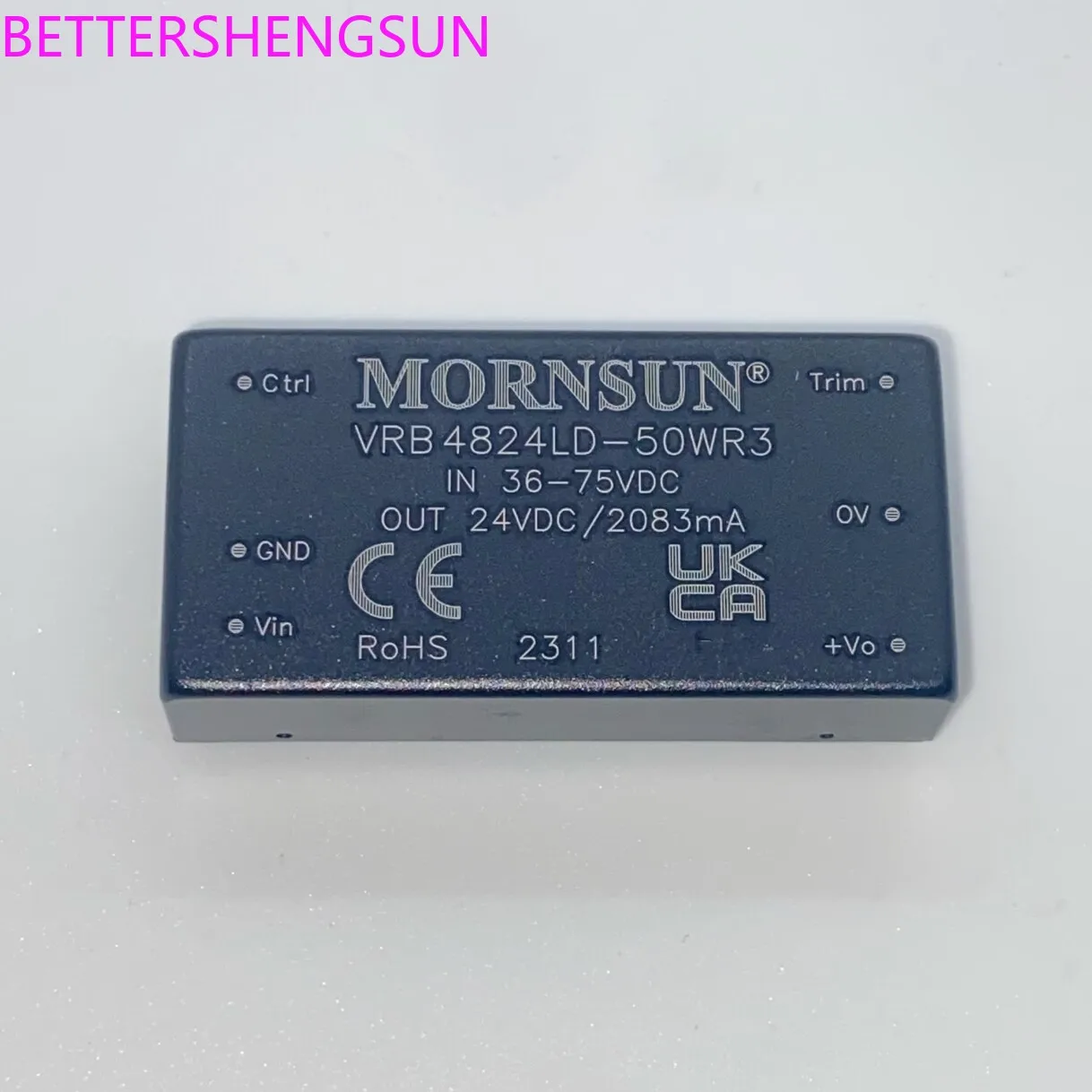 VRB4824LD-50WR3 DC-DC power module 36-75V to 24V 2083mA 50W voltage stabilization
VRB4824LD-50WR3 DC-DC power module 36-75V to 24V 2083mA 50W voltage stabilization