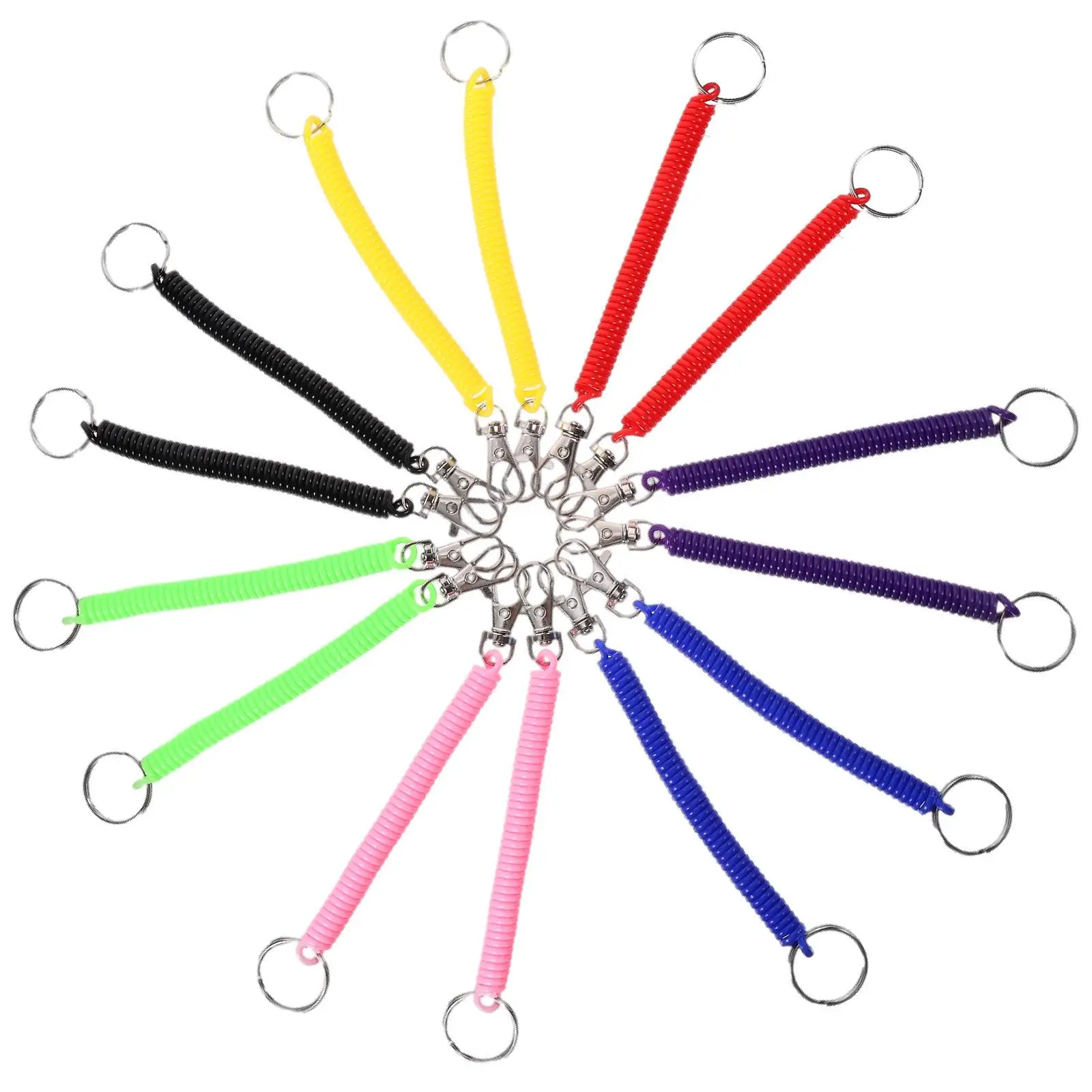 14pcs Anti Lost Keychains Spring Rope Durable Stretchy Cord Outdoor Spiral Chain Retractable Wrist Keychains Black Red Blue
14pcs Anti Lost Keychains Spring Rope Durable Stretchy Cord Outdoor Spiral Chain Retractable Wrist Keychains Black Red Blue
