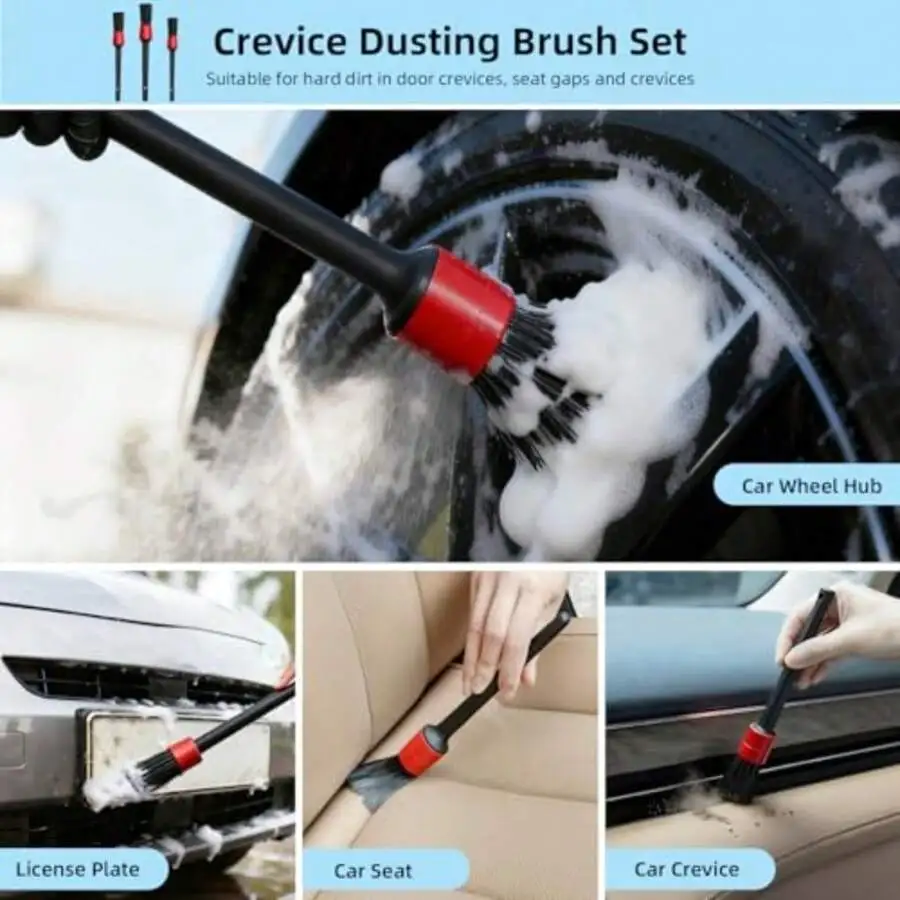 9Pcs Car Detailing Brush Set For Wheel Hub License Plate Seat Crevice Cleaning
9Pcs Car Detailing Brush Set For Wheel Hub License Plate Seat Crevice Cleaning