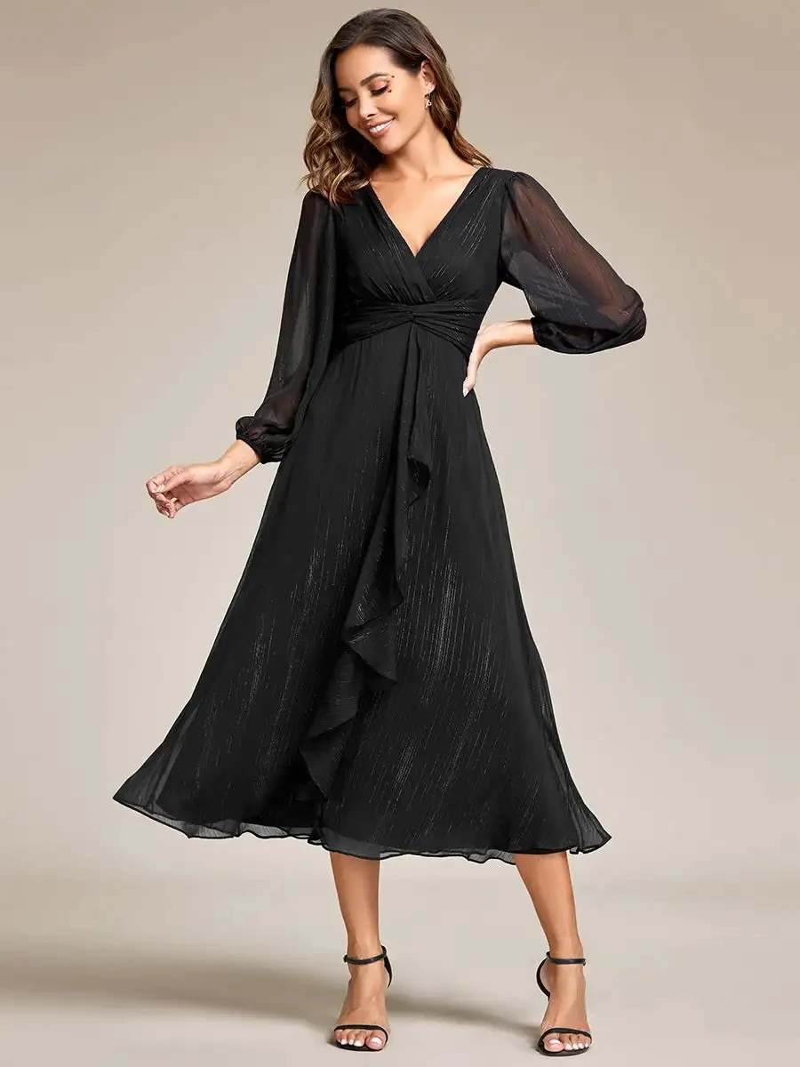 Black 3/4 Sleeves Chiffon Bespoke Occasion Gown Evening Dresses Prom Pastrol Unisex Jersey Retro Dubai Saudi Arabic Customized
Black 3/4 Sleeves Chiffon Bespoke Occasion Gown Evening Dresses Prom Pastrol Unisex Jersey Retro Dubai Saudi Arabic Customized