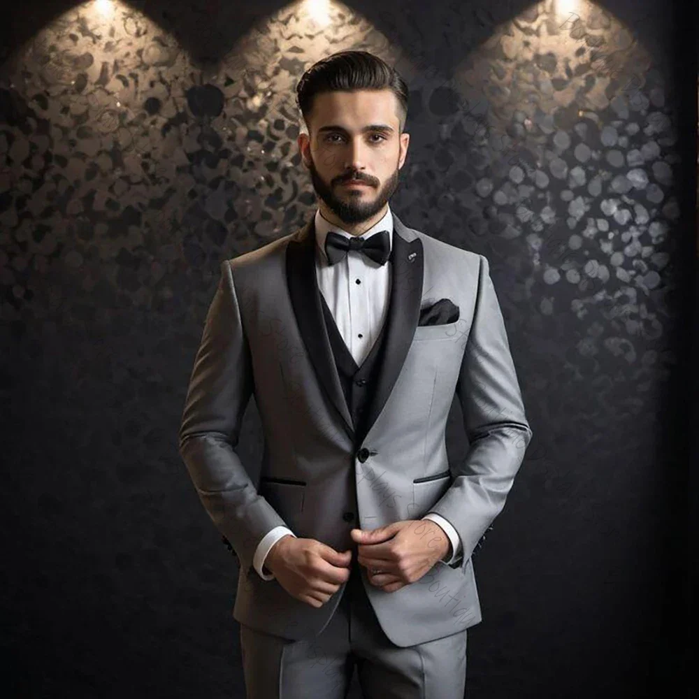 Formal Men Suit Single-breasted Peak Lapel 3 Pieces(Jacket+Pants+Vest) Male Formal Wedding Party Set
Formal Men Suit Single-breasted Peak Lapel 3 Pieces(Jacket+Pants+Vest) Male Formal Wedding Party Set