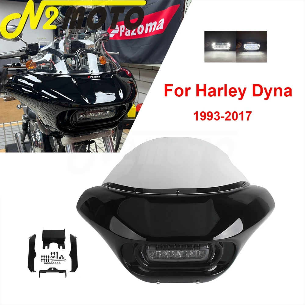 Shark Style Motorcycle Headlight Mask Fairing Cover LED Head Lamp Lo/Hi Beam For Harley Dyna Street Bob FXDB Low Rider S FXDLS
Shark Style Motorcycle Headlight Mask Fairing Cover LED Head Lamp Lo/Hi Beam For Harley Dyna Street Bob FXDB Low Rider S FXDLS