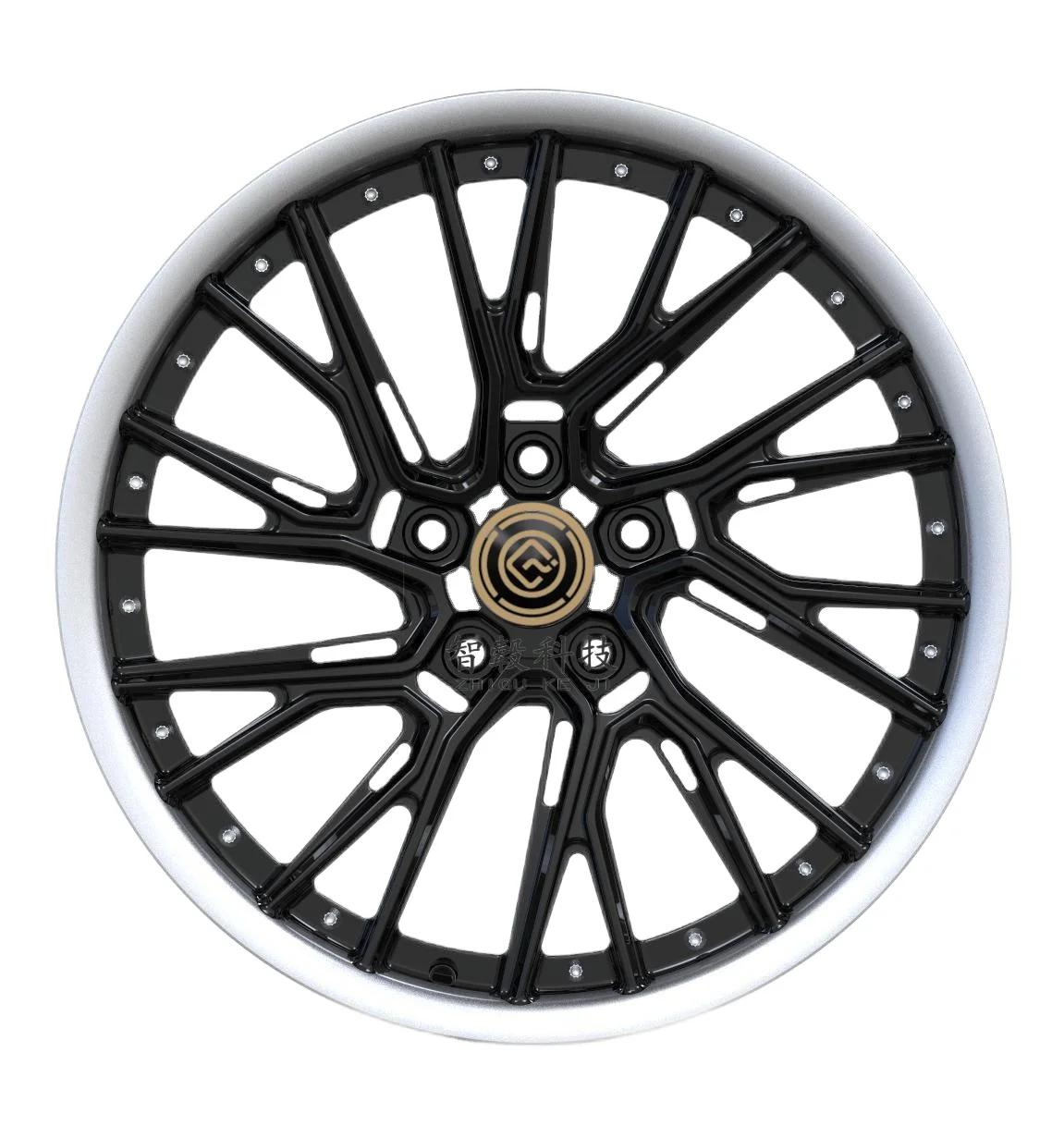 2-piece Chrome-plated Aluminum Alloy Passenger Car Wheels 5X120 Shiny Black Over Silver Effect Left-handed Forged Rims
2-piece Chrome-plated Aluminum Alloy Passenger Car Wheels 5X120 Shiny Black Over Silver Effect Left-handed Forged Rims