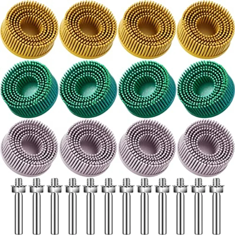 12 Pieces 2 Inch Bristle Disc Grits 120# 80# 50# Abrasive Bristle Disk with 1/4 Inch Shank Attachment White Green Yellow Gasket
12 Pieces 2 Inch Bristle Disc Grits 120# 80# 50# Abrasive Bristle Disk with 1/4 Inch Shank Attachment White Green Yellow Gasket
