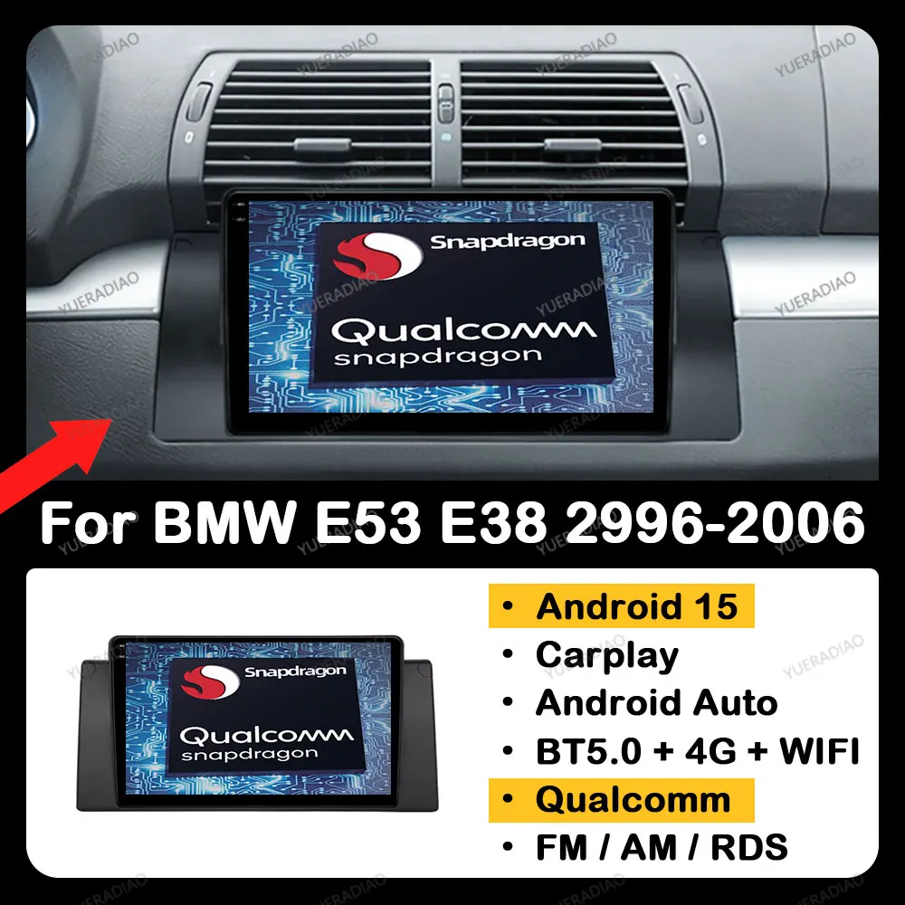 Android 15 Car Radio For BMW 5 E39 E53 X5 1995 - 2003 2004 2005 2006 BT 4G LTE Wireless Carplay Auto Viedo Player NAVI Gation
Android 15 Car Radio For BMW 5 E39 E53 X5 1995 - 2003 2004 2005 2006 BT 4G LTE Wireless Carplay Auto Viedo Player NAVI Gation