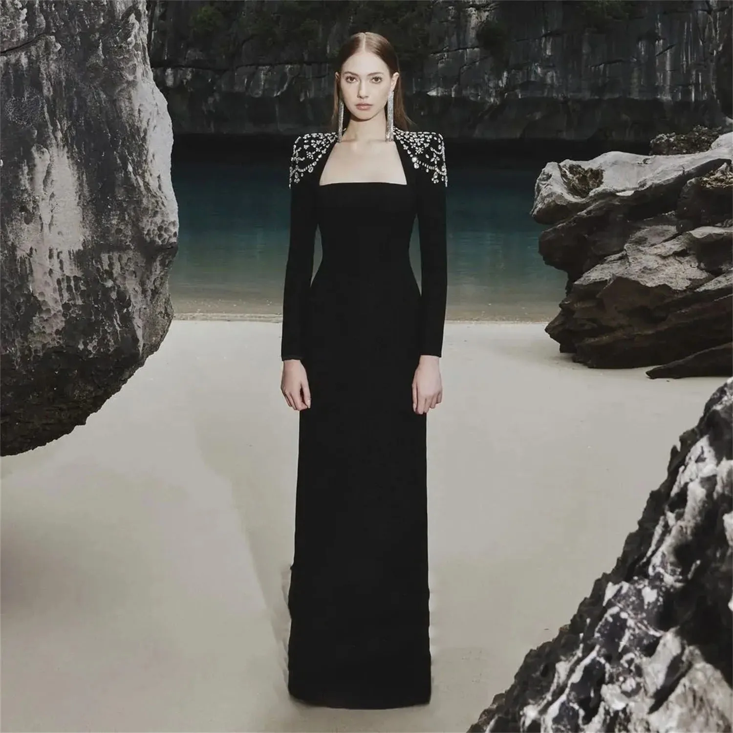Luxury Long Sleeve Black Shoulder Sequins Evening Dresses Woman Elegant Party Women 2024 Sharon Happy Graduation Prom NewML-115
Luxury Long Sleeve Black Shoulder Sequins Evening Dresses Woman Elegant Party Women 2024 Sharon Happy Graduation Prom NewML-115