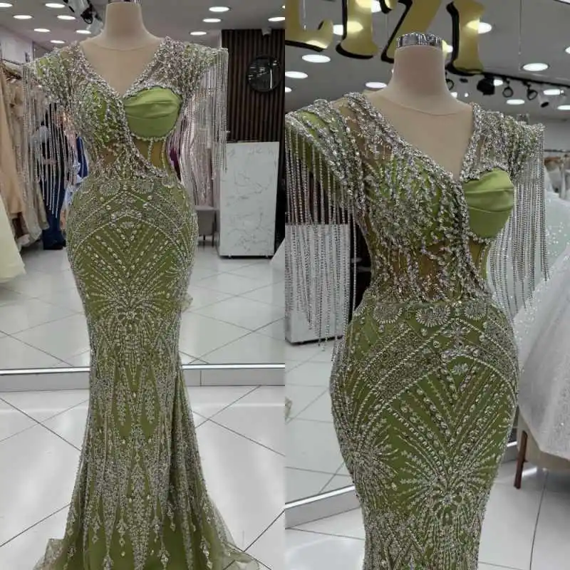 Luxury Beaded Mermaid Evening Dresses Heavy Beads Prom Gowns Sparkly Homecoming Party Dress Customized
Luxury Beaded Mermaid Evening Dresses Heavy Beads Prom Gowns Sparkly Homecoming Party Dress Customized