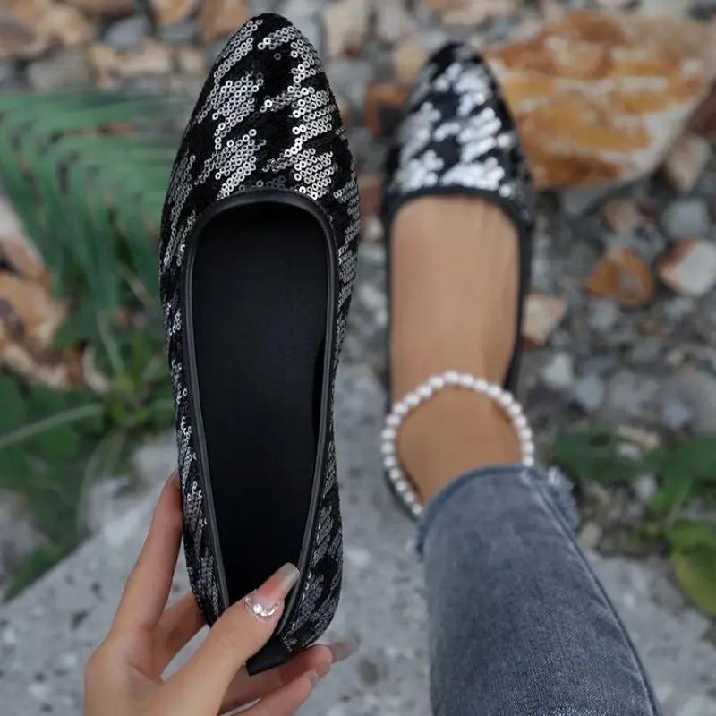 2024 NEW Sequined Bling Golden Flat Shoes Ballet Women Round Toe Party Office Lady Slip on Shoes Party Work Fashion Plus Size 43
2024 NEW Sequined Bling Golden Flat Shoes Ballet Women Round Toe Party Office Lady Slip on Shoes Party Work Fashion Plus Size 43