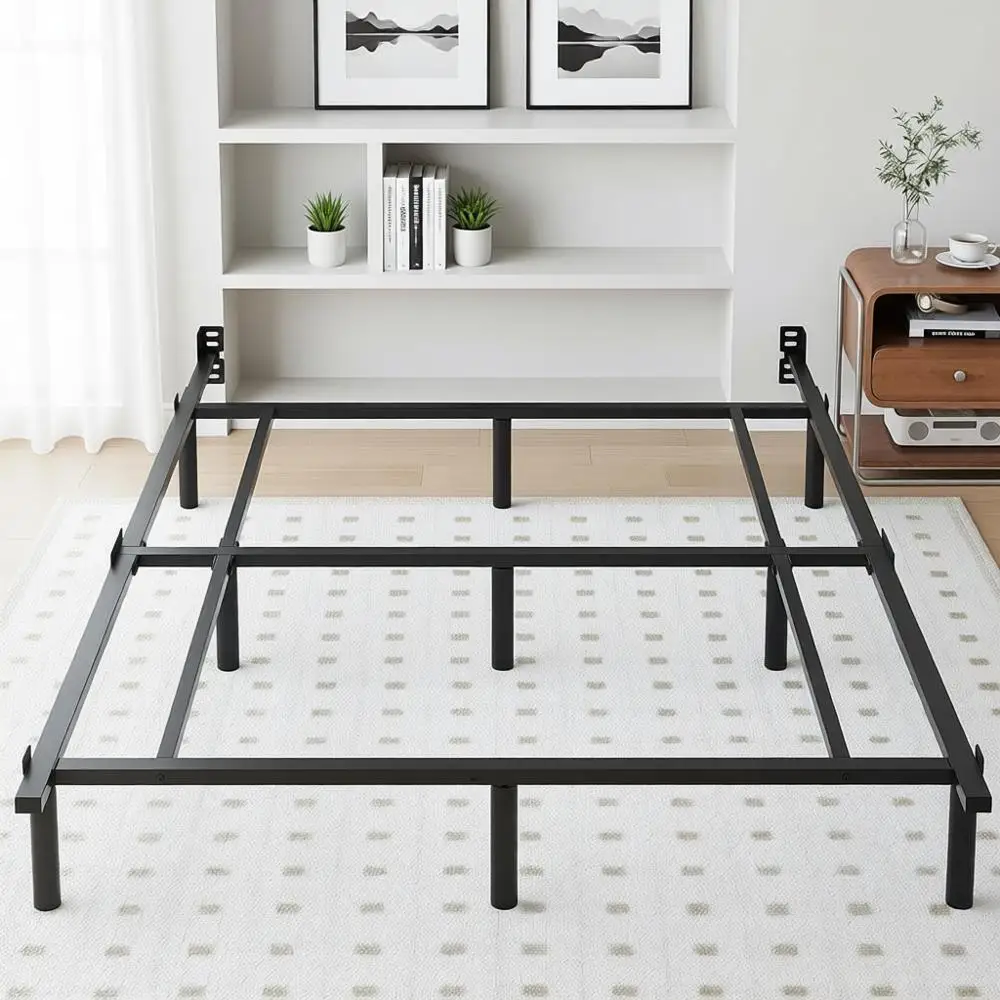 7-дюймовая усиленная платформа для кровати размера King Size, с поддержкой матраса, простая сборка, бесшумная, регулируемая, черная.
7-дюймовая усиленная платформа для кровати размера King Size, с поддержкой матраса, простая сборка, бесшумная, регулируемая, черная.