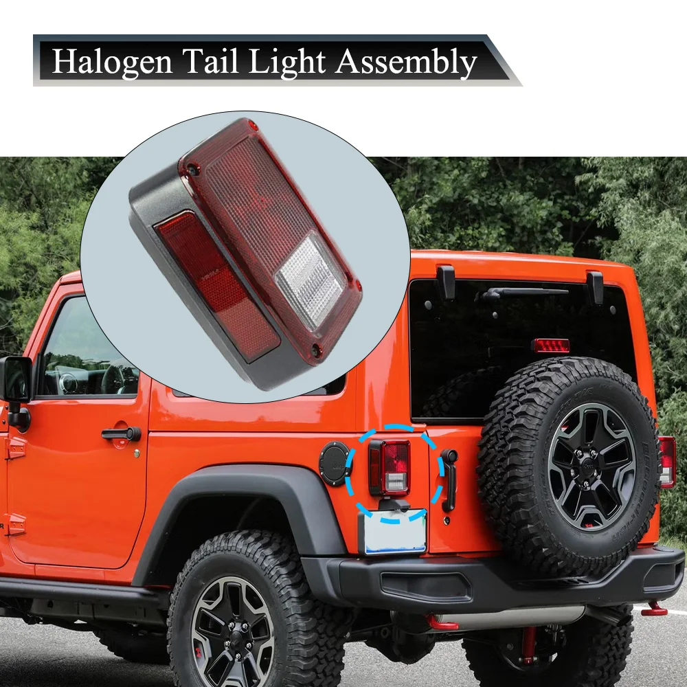 Tail Light Assembly With Halogen Bulbs 55077891AH 55077890AH For Jeep Wrangler JK 2007 2008 2009 2010 2011 20122 013 2014-2017
Tail Light Assembly With Halogen Bulbs 55077891AH 55077890AH For Jeep Wrangler JK 2007 2008 2009 2010 2011 20122 013 2014-2017