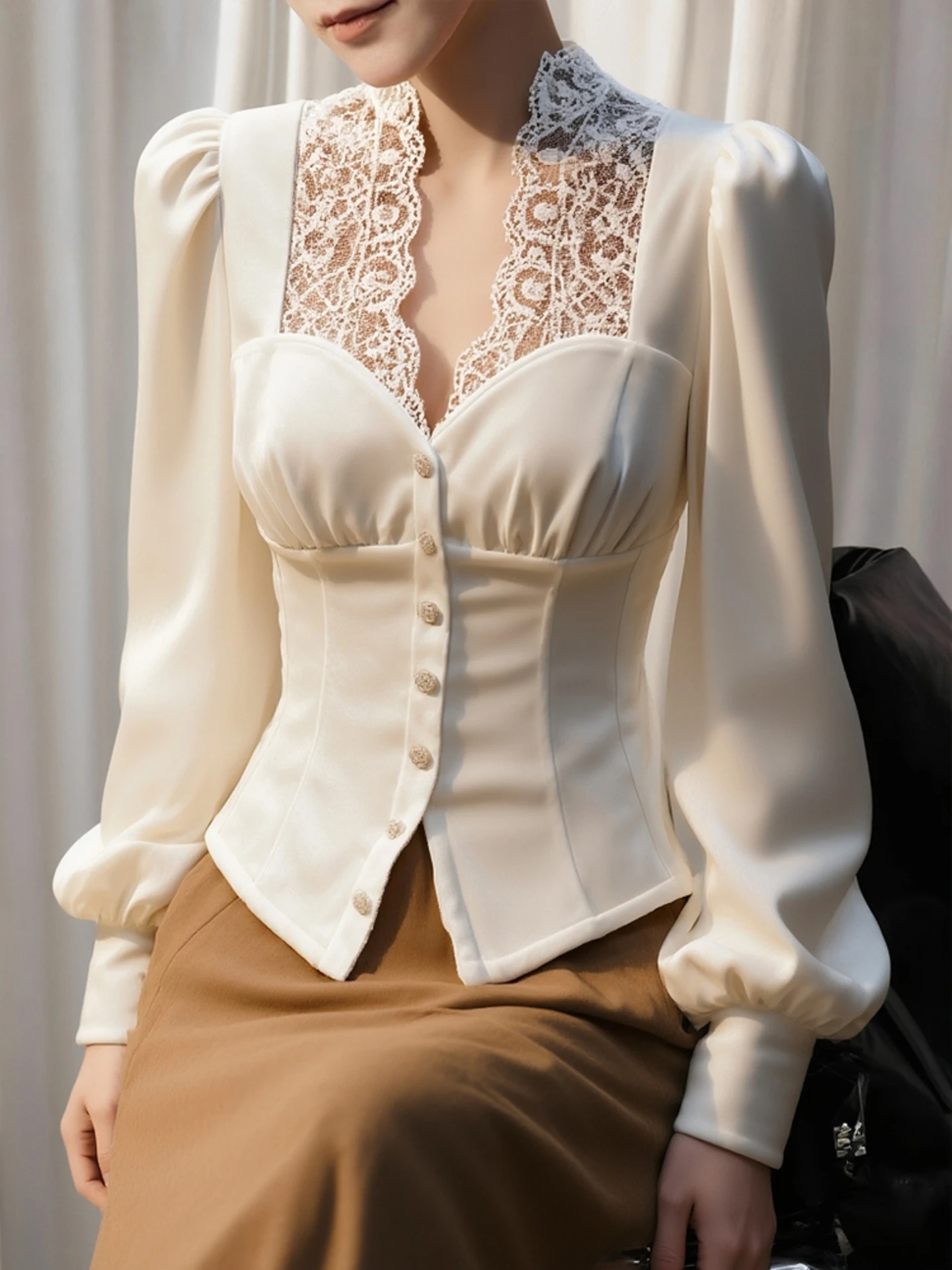 Белая женская блузка Ele White Splice с длинными рукавами-фонариками во французском стиле, модная, омолаживающая, класса люкс, с эффектом высокого качества
Белая женская блузка Ele White Splice с длинными рукавами-фонариками во французском стиле, модная, омолаживающая, класса люкс, с эффектом высокого качества