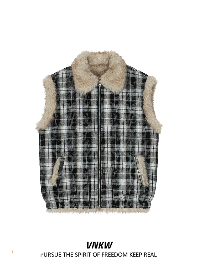 Американский ретро-жилет в клетку, двусторонний, теплый, свободный, с эффектом премиум-класса, для мужчин и женщин, зимняя модная верхняя одежда...
Американский ретро-жилет в клетку, двусторонний, теплый, свободный, с эффектом премиум-класса, для мужчин и женщин, зимняя модная верхняя одежда...