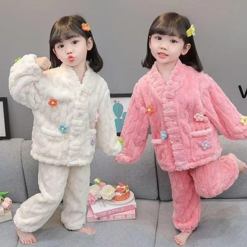 Girls Coral Fleece Pajama Set Autumn Winter Style Warm Baby Toddler Flannel Winter Children Autumn Winter Homewear Cozy Soft
Girls Coral Fleece Pajama Set Autumn Winter Style Warm Baby Toddler Flannel Winter Children Autumn Winter Homewear Cozy Soft