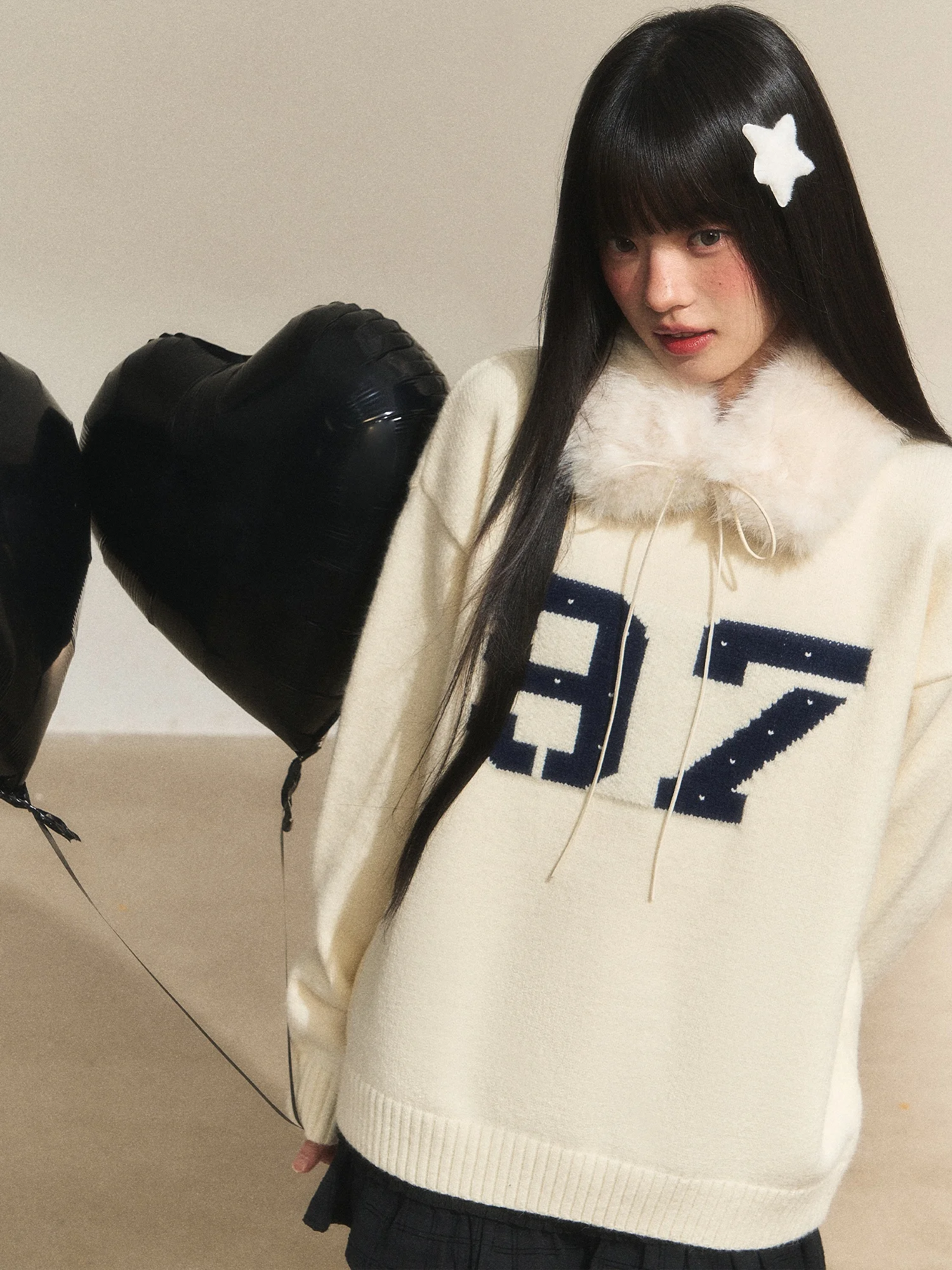 Женский свитер Wedhub Korean Sle с отстегивающимся меховым воротником, осенне-зимний вязаный топ, новогодний наряд, повседневный свободный крой
Женский свитер Wedhub Korean Sle с отстегивающимся меховым воротником, осенне-зимний вязаный топ, новогодний наряд, повседневный свободный крой