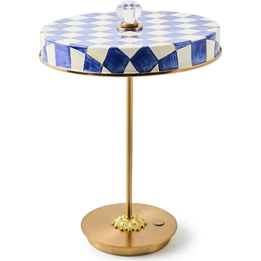 LED Rechargeable Disk Table Lamp, CordlTouch Lamp, Blue-and-White Royal Check
LED Rechargeable Disk Table Lamp, CordlTouch Lamp, Blue-and-White Royal Check