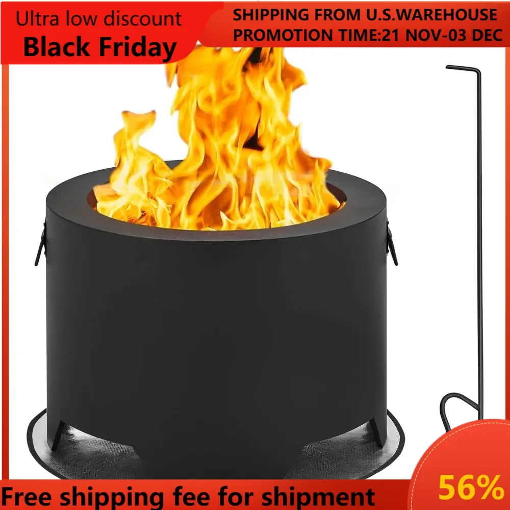 Fire Pit 23.5in Smokeless Fire Pit Tabletop with Stand Outdoor Wood Burning Firepit Set for Outside Camping with Silicone Mat
Fire Pit 23.5in Smokeless Fire Pit Tabletop with Stand Outdoor Wood Burning Firepit Set for Outside Camping with Silicone Mat