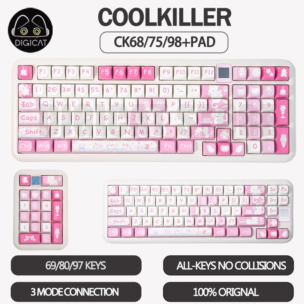 Клавиатура Coolkiller Rococo Ck68 Ck75 Ck98 Механическая с подставкой, 3 режима, Bluetooth
Клавиатура Coolkiller Rococo Ck68 Ck75 Ck98 Механическая с подставкой, 3 режима, Bluetooth
